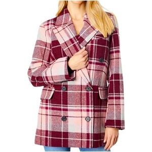 7 For All Mankind Plaid Oversized Double Breasted Blazer Jacket (XS)
